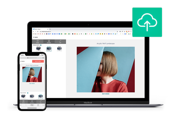 Ejemplo de creación de cuadro decorativo con fotos online.
